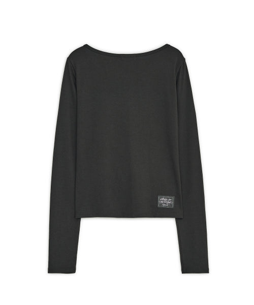 LONG SLEEVE TEE - 3 COLORS CHARCOAL