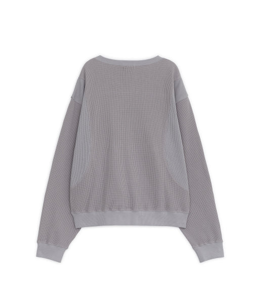 WAFFLE TWO TONE SWEATSHIRT - 2 COLORS GREY