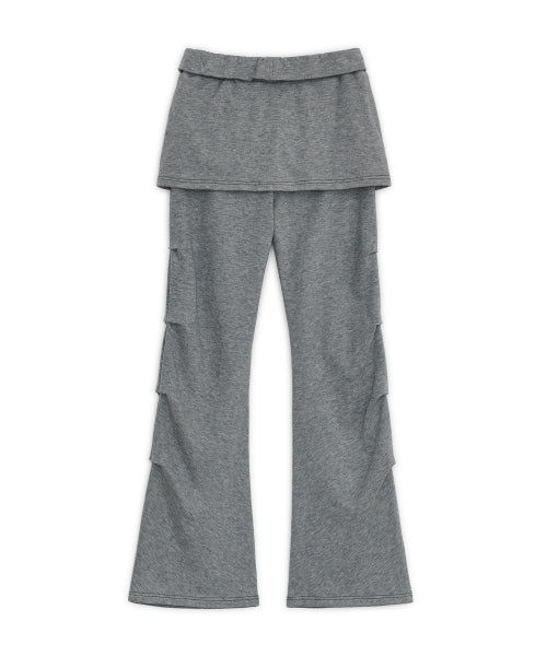 LAYERED FLAP PANTS GREY