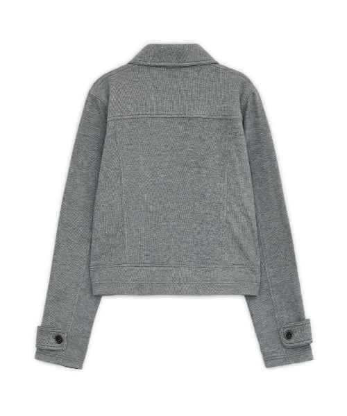 DOUBLE BUTTON SWEAT JACKET GREY