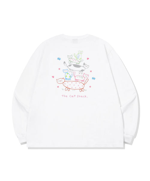 CAT LONG SLEEVE - 2 COLORS WHITE