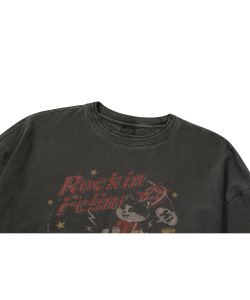 STAR CAT LAYERED PIGMENT LONG SLEEVE - 2 COLORS BLACK