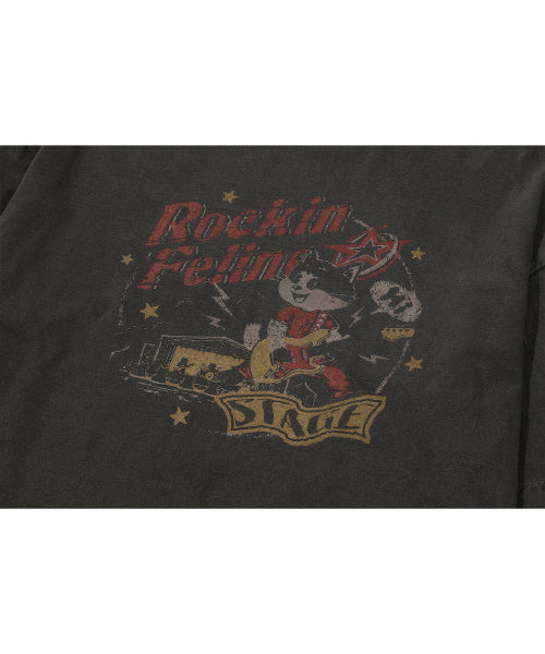 STAR CAT LAYERED PIGMENT LONG SLEEVE - 2 COLORS BLACK