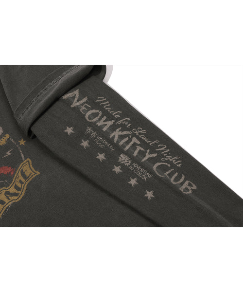 STAR CAT LAYERED PIGMENT LONG SLEEVE - 2 COLORS BLACK