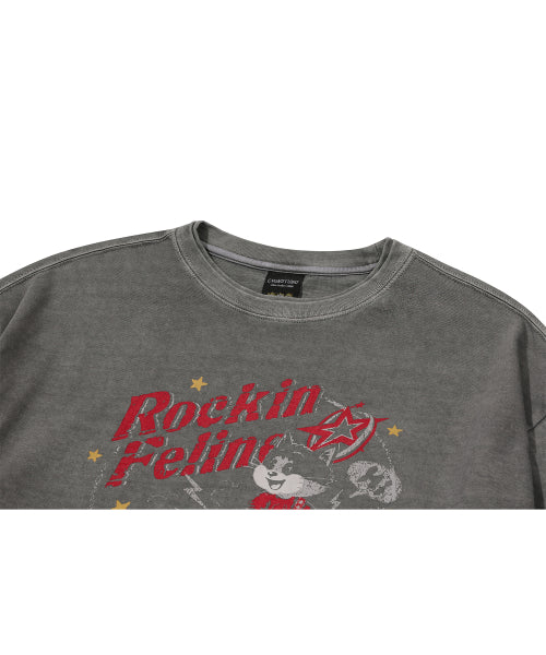 STAR CAT LAYERED PIGMENT LONG SLEEVE - 2 COLORS DARK GREY