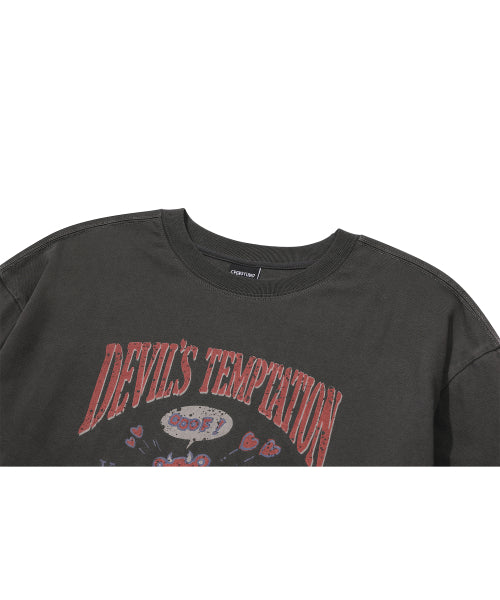 DEVIL BEAR LAYERED PIGMENT LONG SLEEVE - 2 COLORS SMOKE BLACK