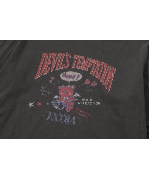 DEVIL BEAR LAYERED PIGMENT LONG SLEEVE - 2 COLORS SMOKE BLACK