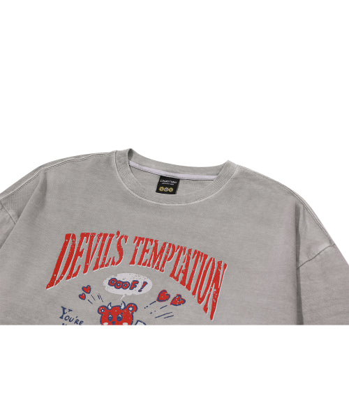 DEVIL BEAR LAYERED PIGMENT LONG SLEEVE - 2 COLORS GHOST GREY