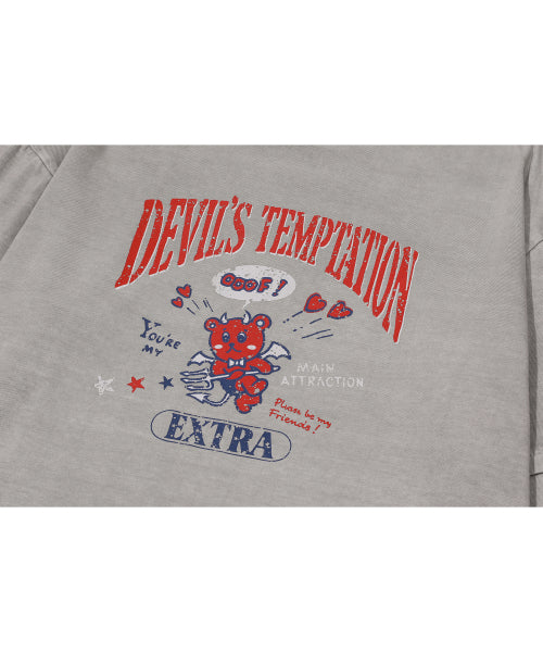 DEVIL BEAR LAYERED PIGMENT LONG SLEEVE - 2 COLORS GHOST GREY