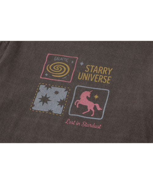 UNI STAR LAYERED PIGMENT LONG SLEEVE - 2 COLORS BROWN