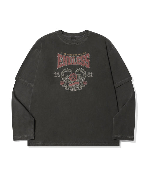 LAYERED PIGMENT LONG SLEEVE - 2 COLORS BLACK