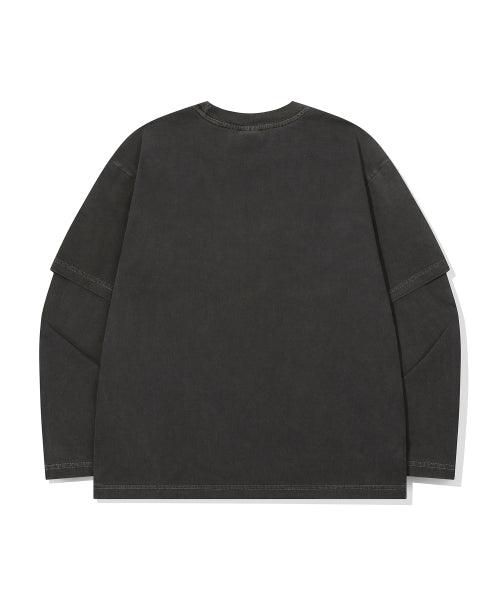 LAYERED PIGMENT LONG SLEEVE - 2 COLORS BLACK