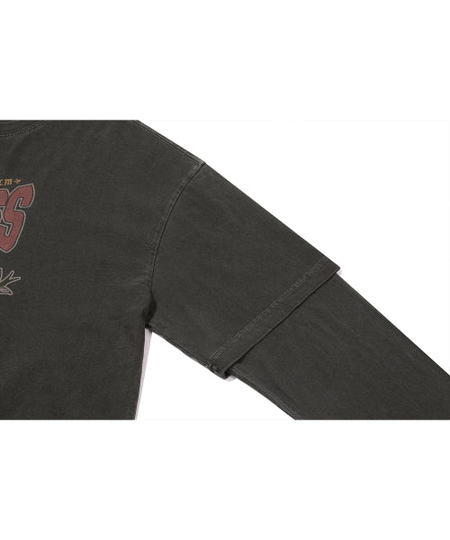 LAYERED PIGMENT LONG SLEEVE - 2 COLORS BLACK