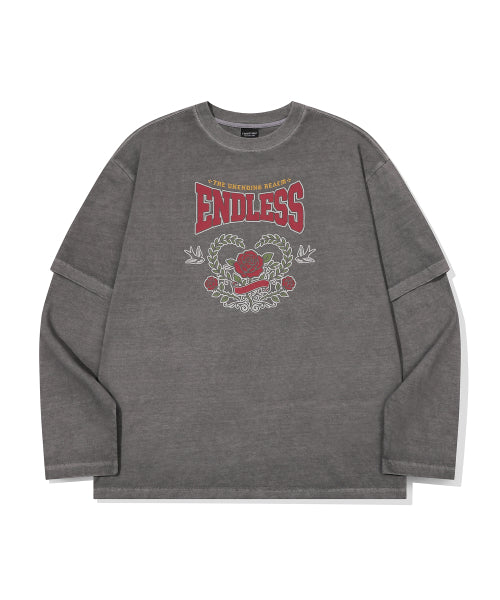LAYERED PIGMENT LONG SLEEVE - 2 COLORS DARK GREY