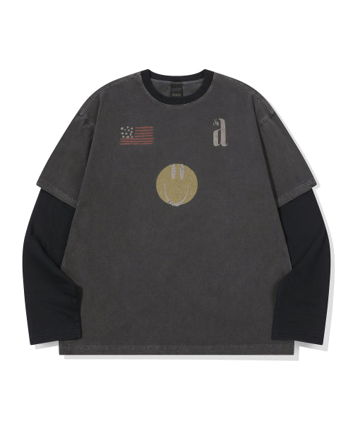 LAYERED LONG SLEEVE - 2 COLORS BLACK