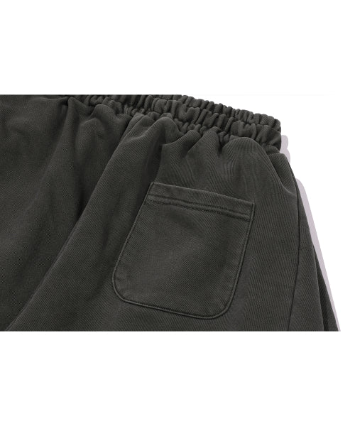 ETHNIC SYMBOL PIGMENT SWEATPANTS - 2 COLORS SMOKE BLACK