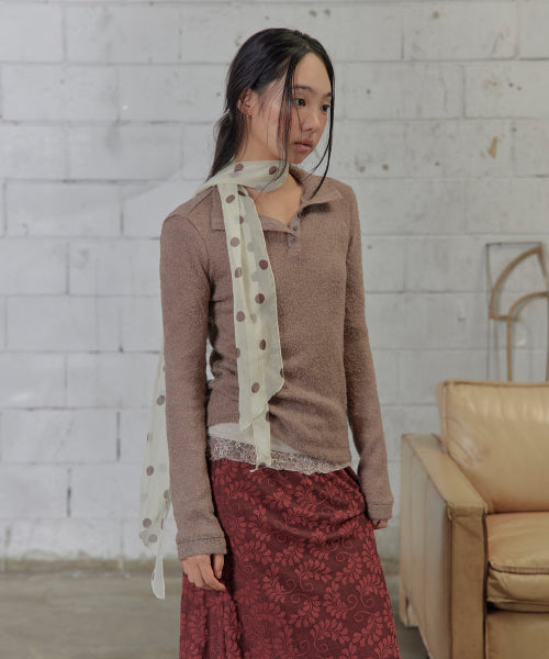 OAT CRINKLE DOT SCARF AS SHOWN