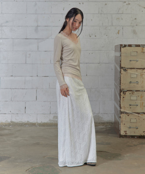 JACQUARD VAIL LONG SKIRT AS SHOWN