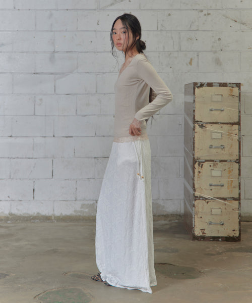 JACQUARD VAIL LONG SKIRT AS SHOWN