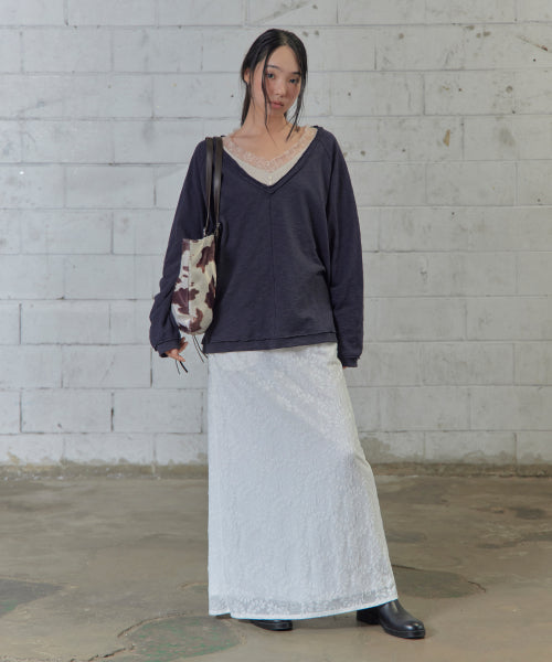 JACQUARD VAIL LONG SKIRT AS SHOWN