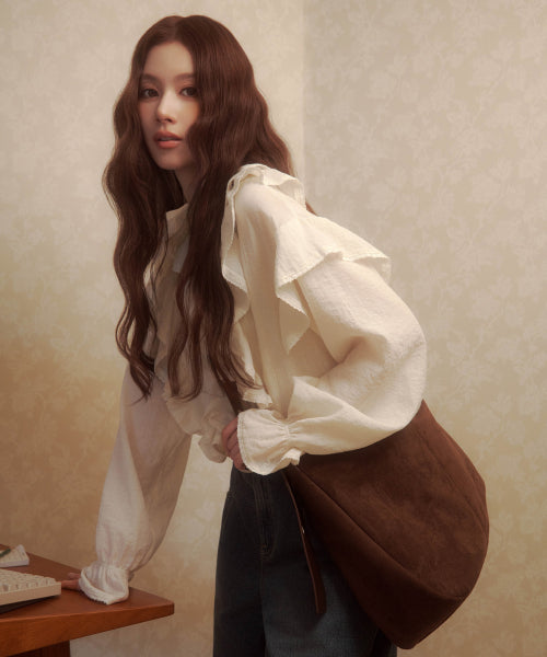 WOMAN BIG BELT LARGE SHOULDER BAG #SANA同款！ - 2 COLORS BLACK