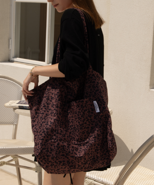 LEOPARD BIG SHOULDER BAG - 3 COLORS WHITE