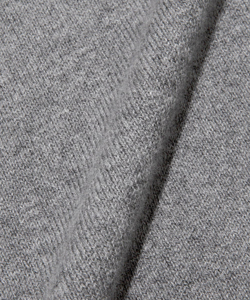 WOMEN COTTON CASHMERE V-NECK KNIT - 2 COLORS GREY