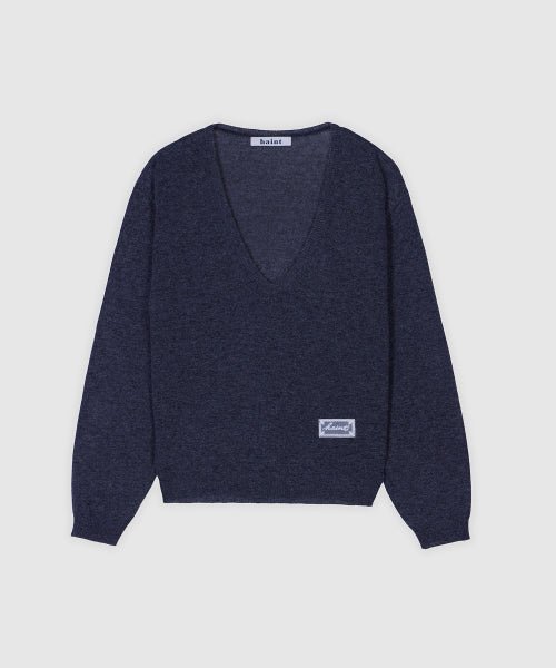 LUEN DEEP V-NECK KNIT - 3 COLORS CHARCOAL