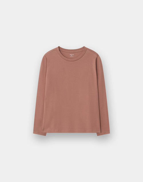 PERFECT BASIC LONG SLEEVE TEE - 9 COLORS BROWN