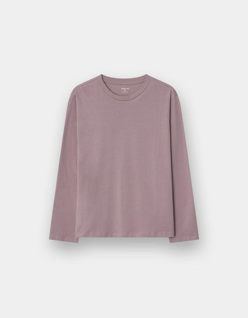 PERFECT BASIC LONG SLEEVE TEE - 9 COLORS BROWN
