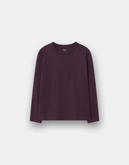 PERFECT BASIC LONG SLEEVE TEE - 9 COLORS BROWN