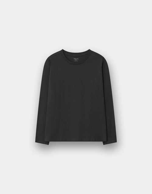 PERFECT BASIC LONG SLEEVE TEE PURPLE