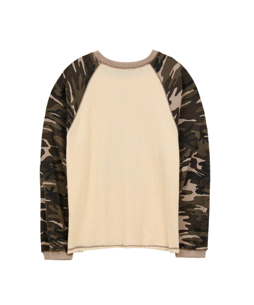 ALIEN RAGLAN CAMO LONG SLEEVE TEE - 2 COLORS IVORY