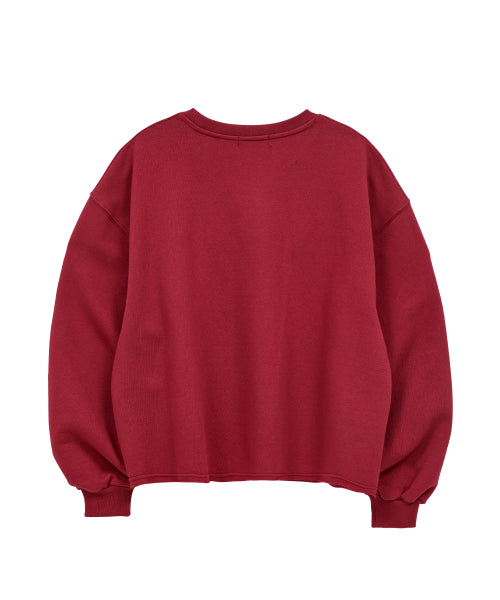 ALIEN CUT OFF SWEATSHIRT - 2 COLORS BURGUNDY