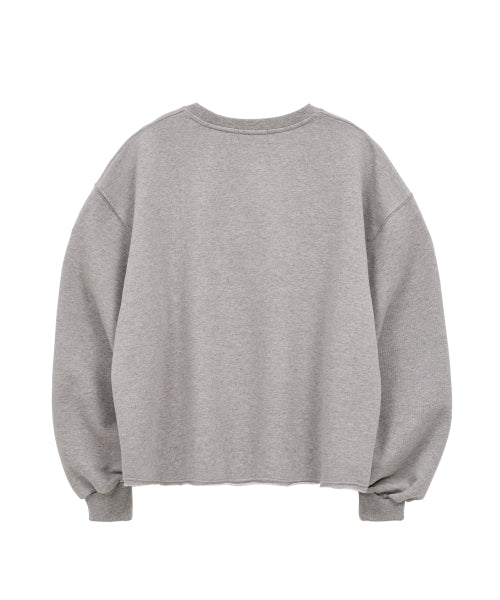 ALIEN CUT OFF SWEATSHIRT - 2 COLORS MELANGE GREY