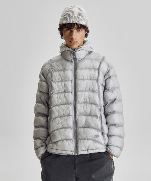 FLYING 77 SUPERLIGHT STAND NECK LIGHTWEIGHT PADDED JACKET - 4 COLORS L/GRAY