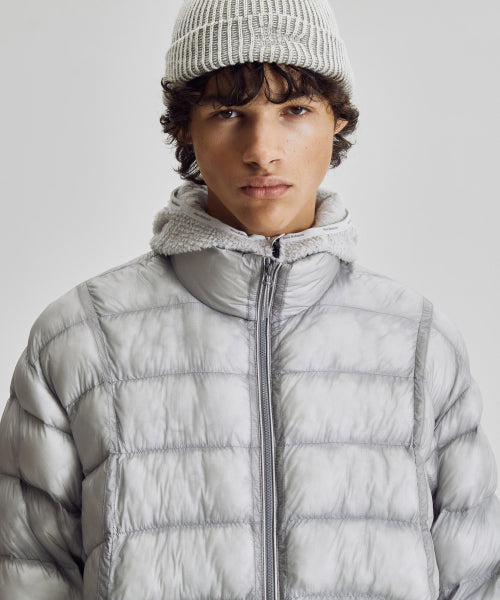 FLYING 77 SUPERLIGHT STAND NECK LIGHTWEIGHT PADDED JACKET - 4 COLORS L/GRAY