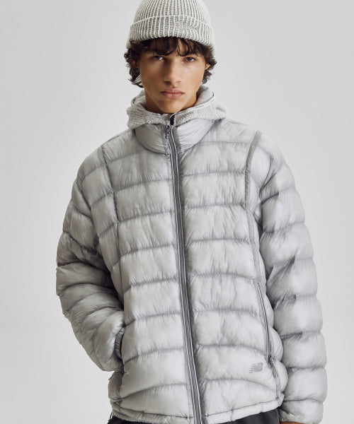 FLYING 77 SUPERLIGHT STAND NECK LIGHTWEIGHT PADDED JACKET - 4 COLORS L/GRAY