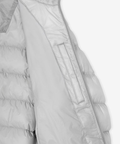 FLYING 77 SUPERLIGHT STAND NECK LIGHTWEIGHT PADDED JACKET - 4 COLORS L/GRAY