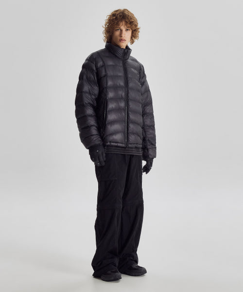 FLYING 77 SUPERLIGHT STAND NECK LIGHTWEIGHT PADDED JACKET - 4 COLORS BLACK