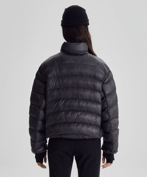 FLYING 77 SUPERLIGHT STAND NECK LIGHTWEIGHT PADDED JACKET - 4 COLORS BLACK