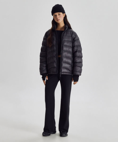 FLYING 77 SUPERLIGHT STAND NECK LIGHTWEIGHT PADDED JACKET - 4 COLORS BLACK