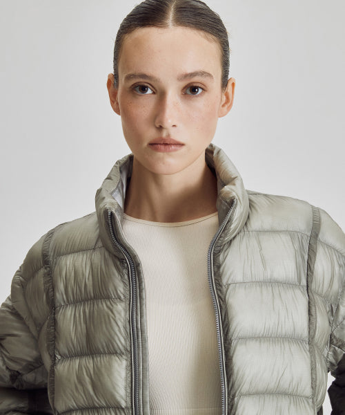 FLYING 77 SUPERLIGHT STAND NECK LIGHTWEIGHT PADDED JACKET - 4 COLORS TAUPE