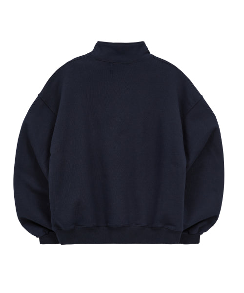 GRAPHIC HALF ZIP SWEATSHIRT - 2 COLORS NAVY