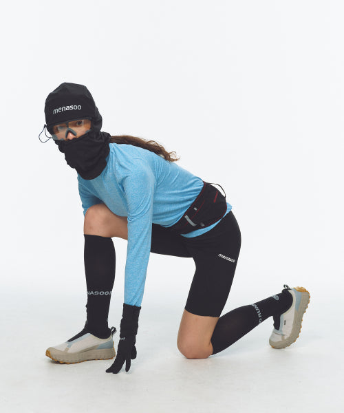 FLEECE LINED BALACLAVA NECK WARMER - 2 COLORS BLACK
