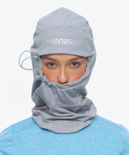 FLEECE LINED BALACLAVA NECK WARMER - 2 COLORS GREY