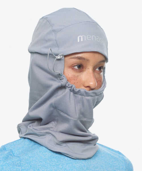 FLEECE LINED BALACLAVA NECK WARMER - 2 COLORS GREY