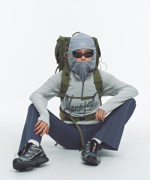 FLEECE LINED BALACLAVA NECK WARMER - 2 COLORS GREY