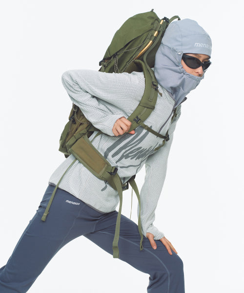 FLEECE LINED BALACLAVA NECK WARMER - 2 COLORS GREY