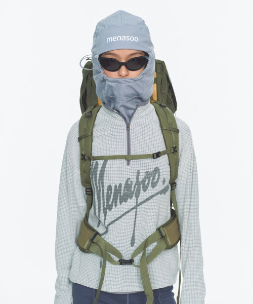 FLEECE LINED BALACLAVA NECK WARMER - 2 COLORS GREY
